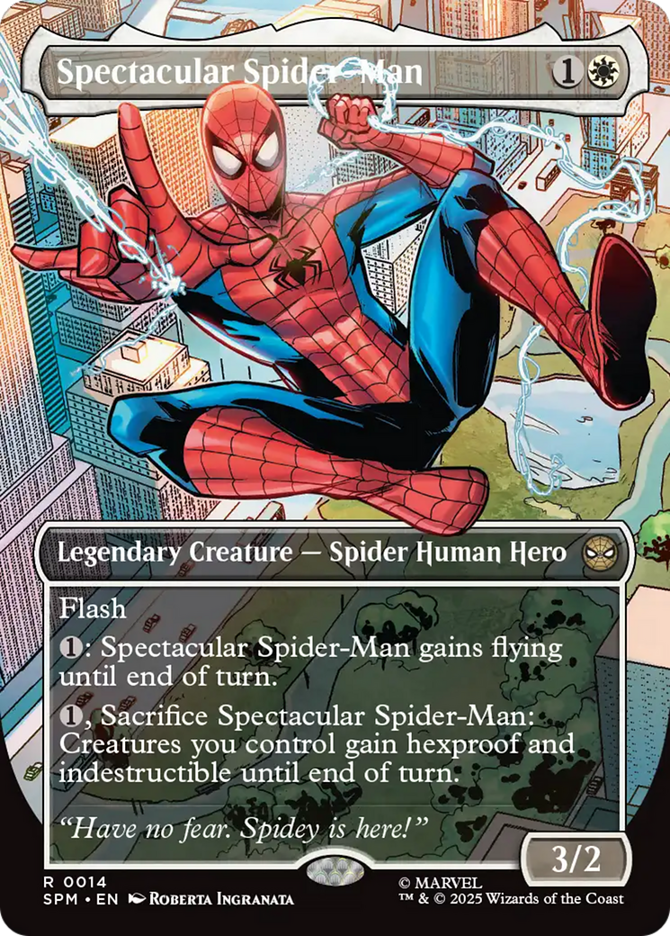 Spectacular Spider-Man (Borderless) [Marvel's Spider-Man Prerelease Promos] | Good Games Modbury