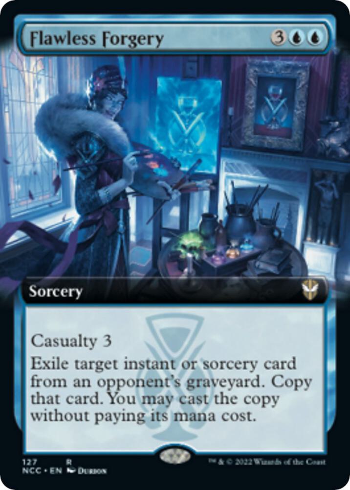 Flawless Forgery Extended Art 127 (Commander: Streets of New Capenna)  | Good Games Modbury