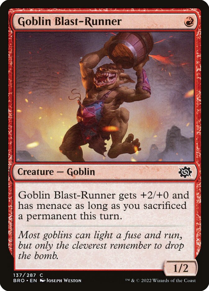 Goblin Blast-Runner 137/287 (The Brothers' War)  - Foil | Good Games Modbury