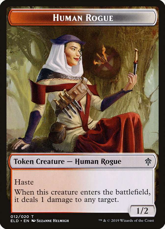 Human Rogue Token [Throne of Eldraine Tokens] | Good Games Modbury