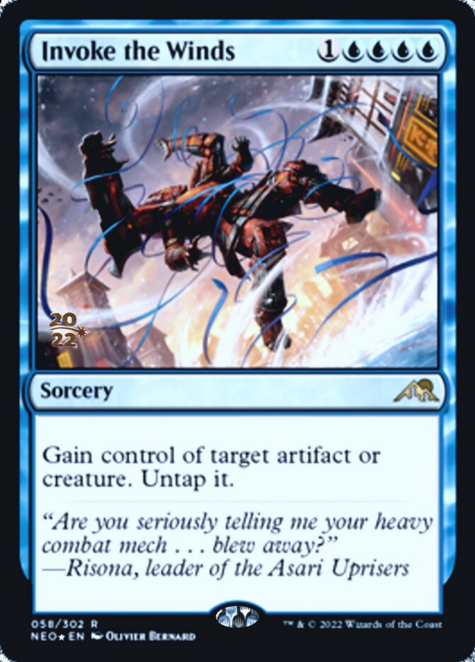 Invoke the Winds [Kamigawa: Neon Dynasty Prerelease Promos] | Good Games Modbury