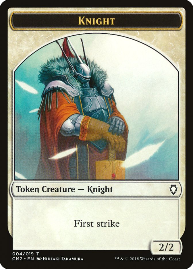 Knight Token [Commander Anthology Volume II Tokens] | Good Games Modbury