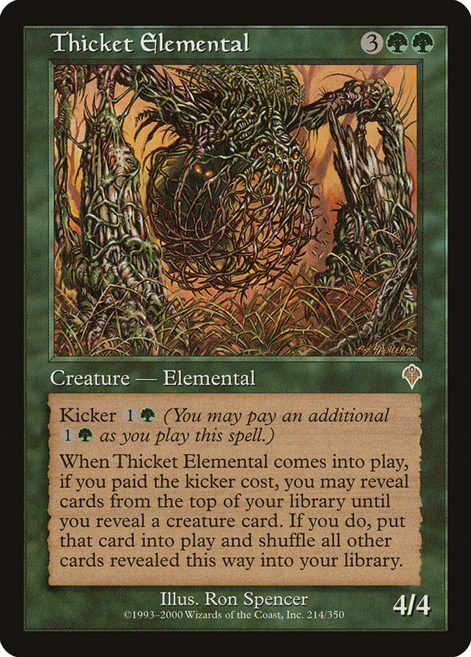 Thicket Elemental [Invasion] | Good Games Modbury