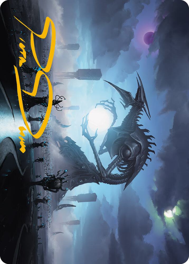 Blue Suns Twilight Art Card Gold Stamped Signature 13 (Art Series: Phyrexia: All Will Be One)  | Good Games Modbury