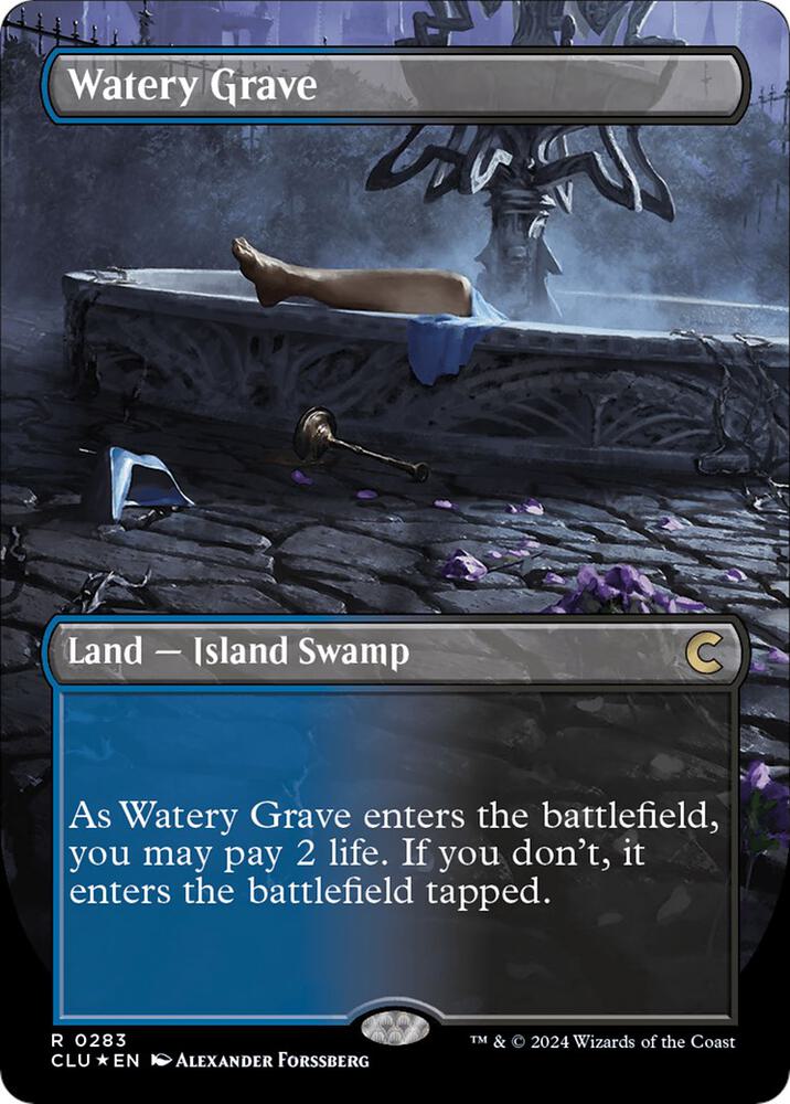 Watery Grave 283 (Ravnica: Clue Edition)  - Borderless Foil | Good Games Modbury