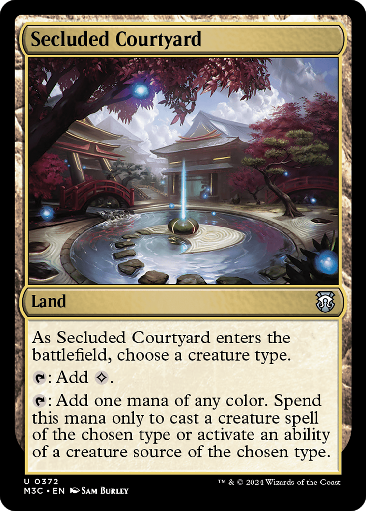 Secluded Courtyard (Ripple Foil) [Modern Horizons 3 Commander] | Good Games Modbury