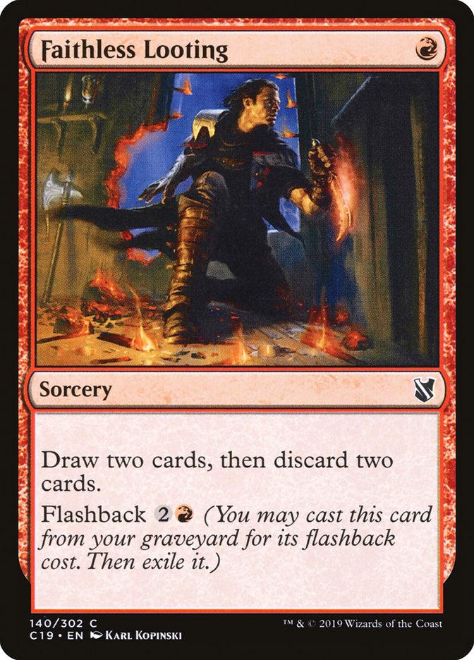 Faithless Looting [Commander 2019] | Good Games Modbury