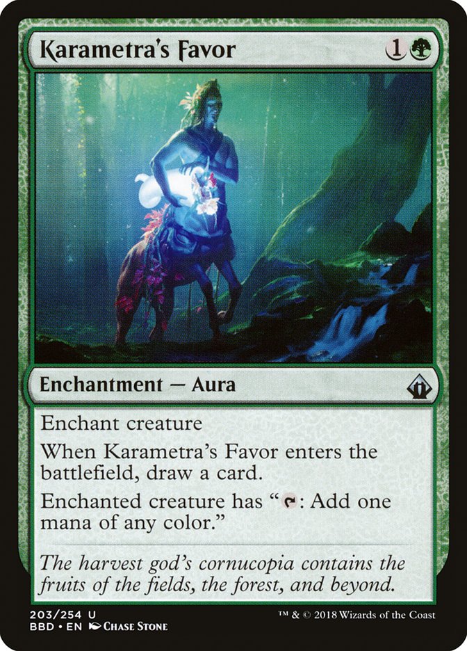 Karametra's Favor 203/254 (Battlebond)  - Foil | Good Games Modbury