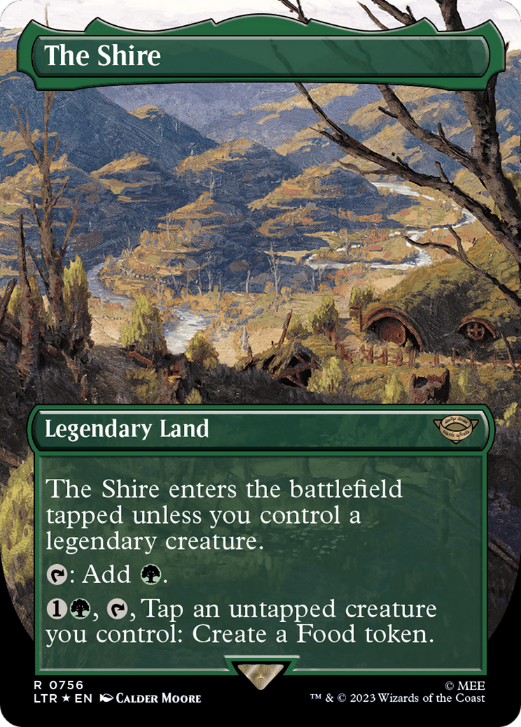 The Shire (Borderless) (Surge Foil) [The Lord of the Rings: Tales of Middle-Earth] | Good Games Modbury