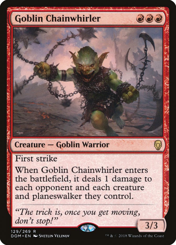 Goblin Chainwhirler 129/269 (Dominaria)  - Foil | Good Games Modbury