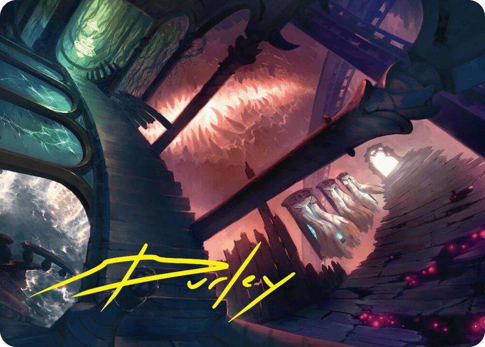 Terramorphic Expanse Art Card Gold Stamped Signature 27 (Art Series: Duskmourn: House of Horror)  | Good Games Modbury