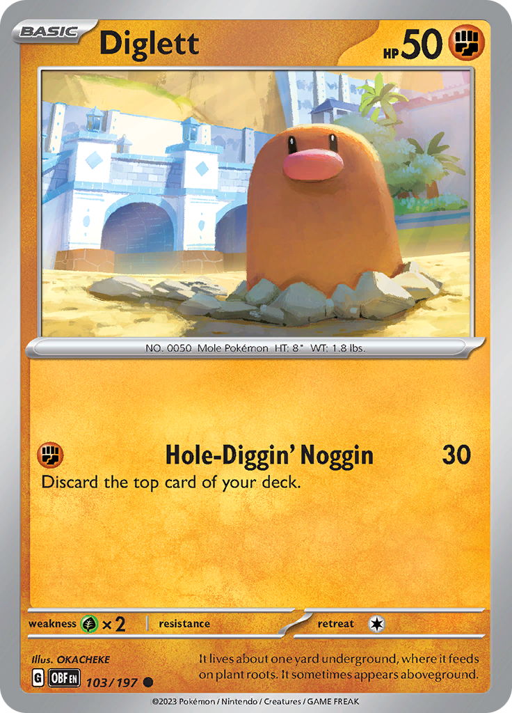 Diglett (103/197) [Scarlet & Violet: Obsidian Flames] | Good Games Modbury