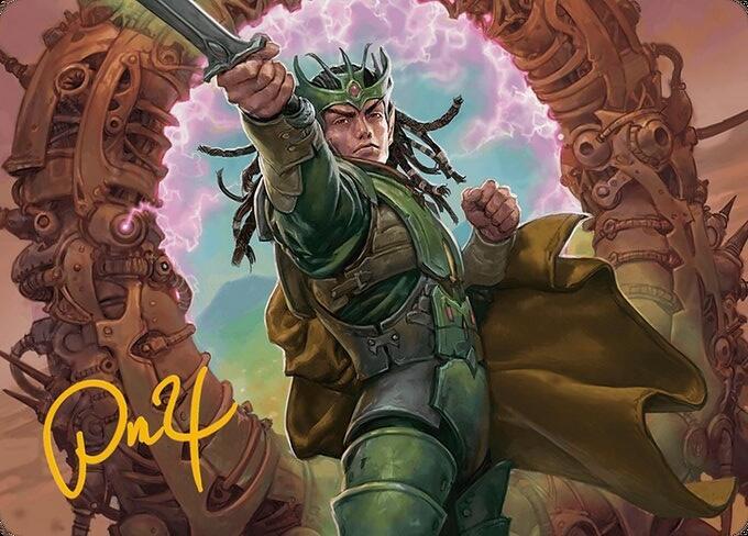Eladamri Korvecdal Art Card Gold Stamped Signature 9 (Art Series: Modern Horizons 3)  | Good Games Modbury