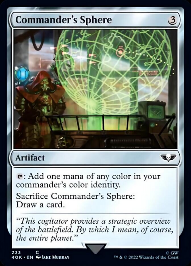 Commander's Sphere (233) (Surge Foil) [Universes Beyond: Warhammer 40,000] | Good Games Modbury