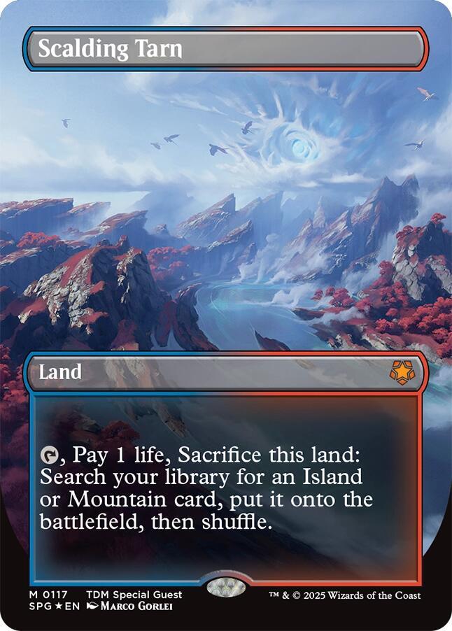 Scalding Tarn 117/0 (Special Guests)  - Borderless Dragonscale Foil | Good Games Modbury