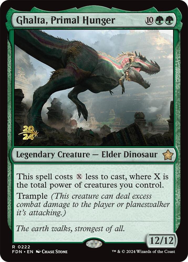 Ghalta Primal Hunger FDN 222s/101 (Prerelease Cards)  - Foil | Good Games Modbury
