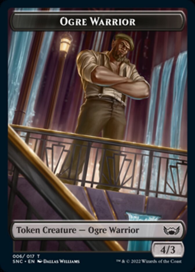 Ogre Warrior // Angel Double-Sided Token [Streets of New Capenna Tokens] | Good Games Modbury