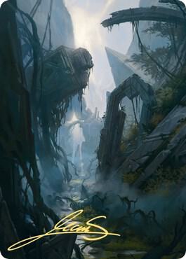 Swamp Art Card 14 81 Gold Stamped Signature 14 (Art Series: Zendikar Rising)  | Good Games Modbury