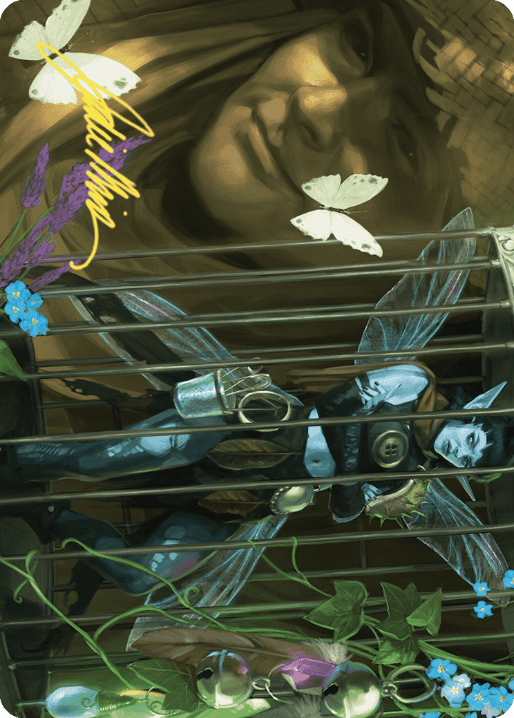 Cooped Up Art Card (Gold-Stamped Signature) [Wilds of Eldraine Art Series] | Good Games Modbury