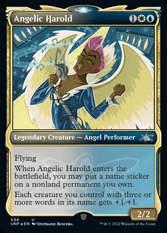 Angelic Harold (Showcase) (Galaxy Foil) [Unfinity] | Good Games Modbury