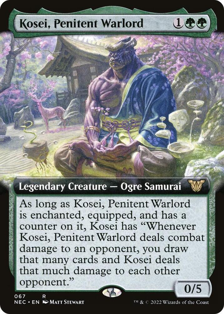 Kosei, Penitent Warlord 67/38 (Commander: Kamigawa: Neon Dynasty)  - Extended Art | Good Games Modbury