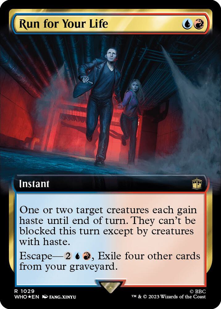 Run for Your Life 1029 (Universes Beyond: Doctor Who)  - Extended Art Surge Foil | Good Games Modbury