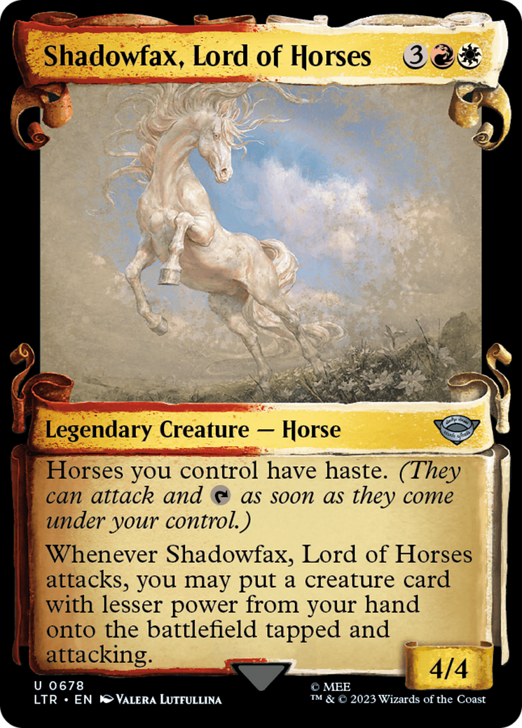 Shadowfax, Lord of Horses [The Lord of the Rings: Tales of Middle-Earth Commander Showcase Scrolls] | Good Games Modbury