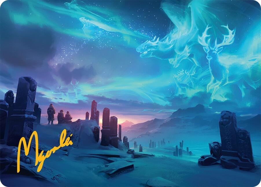 Auroral Procession Art Card 20 54 Gold Stamped Signature 20 (Art Series: Tarkir: Dragonstorm)  | Good Games Modbury