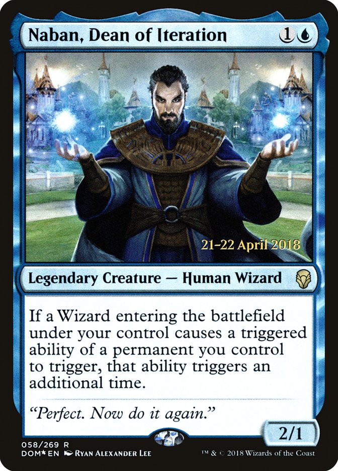 Naban, Dean of Iteration [Dominaria Prerelease Promos] | Good Games Modbury