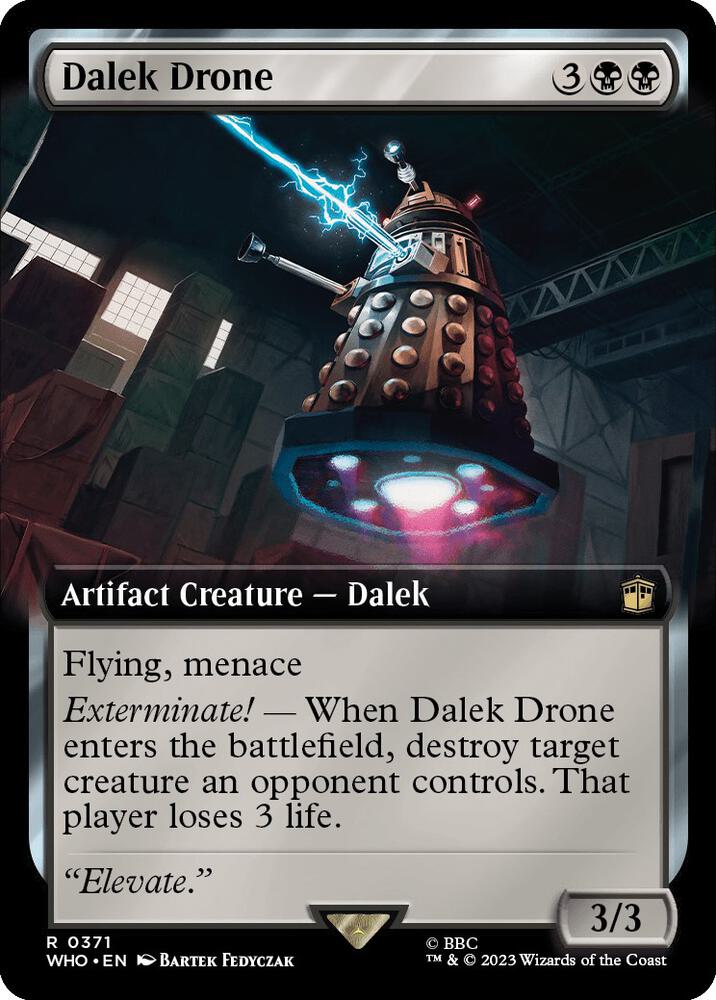 Dalek Drone 371/331 (Universes Beyond: Doctor Who)  - Extended Art Foil | Good Games Modbury