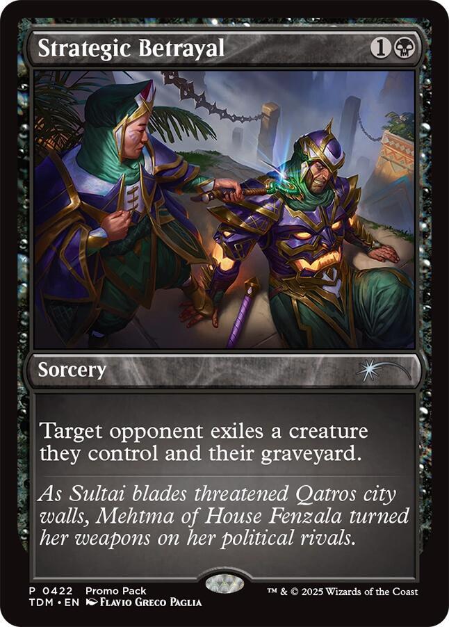 Strategic Betrayal 422/291 (Promo Pack: Tarkir: Dragonstorm)  - Foil | Good Games Modbury
