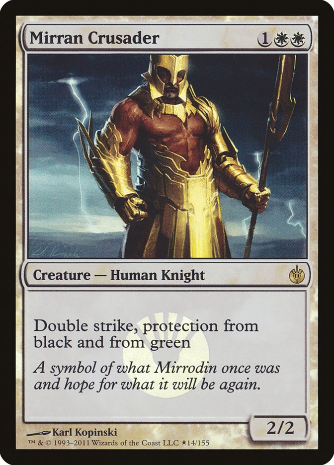 Mirran Crusader (Buy-A-Box) [Mirrodin Besieged Promos] | Good Games Modbury