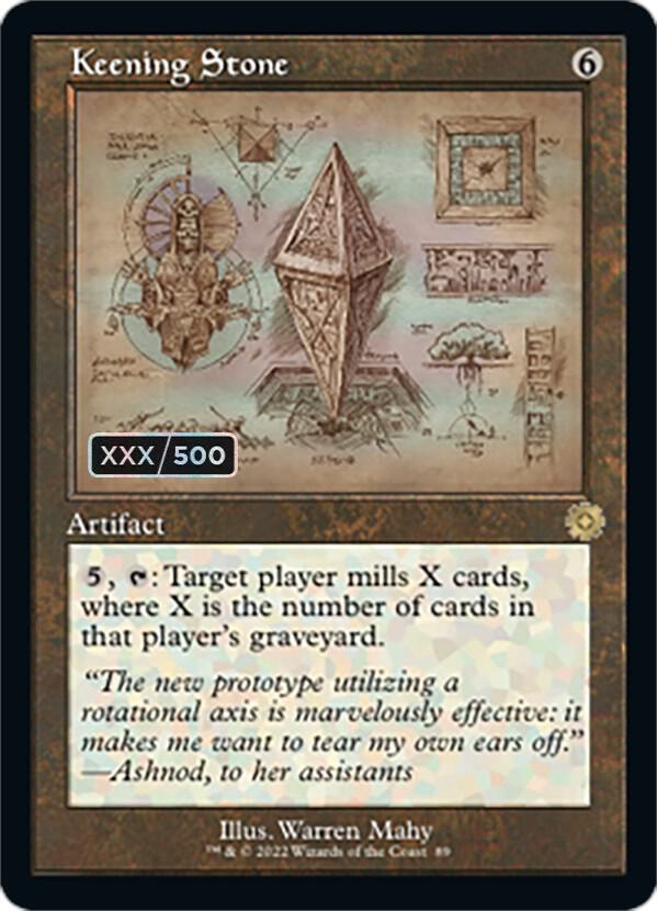 Keening Stone Schematic Serial Numbered 89z/63 (The Brothers' War: Retro Frame Artifacts)  - Foil | Good Games Modbury