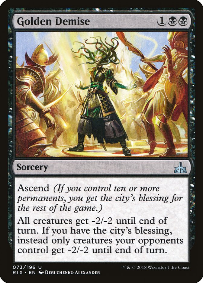 Golden Demise 73/196 (Rivals of Ixalan)  - Foil | Good Games Modbury