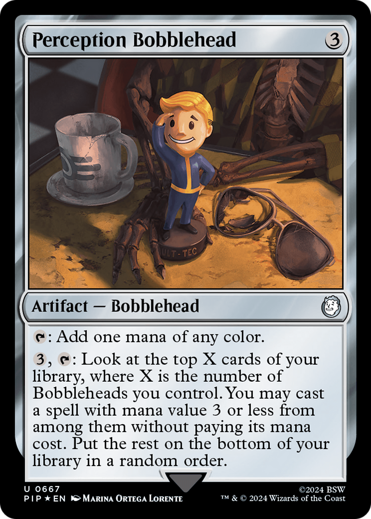 Perception Bobblehead (Surge Foil) [Fallout] | Good Games Modbury