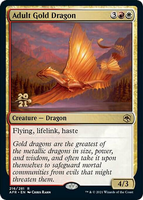 Adult Gold Dragon 216s/241 (Prerelease Cards)  - PreRelease Foil | Good Games Modbury