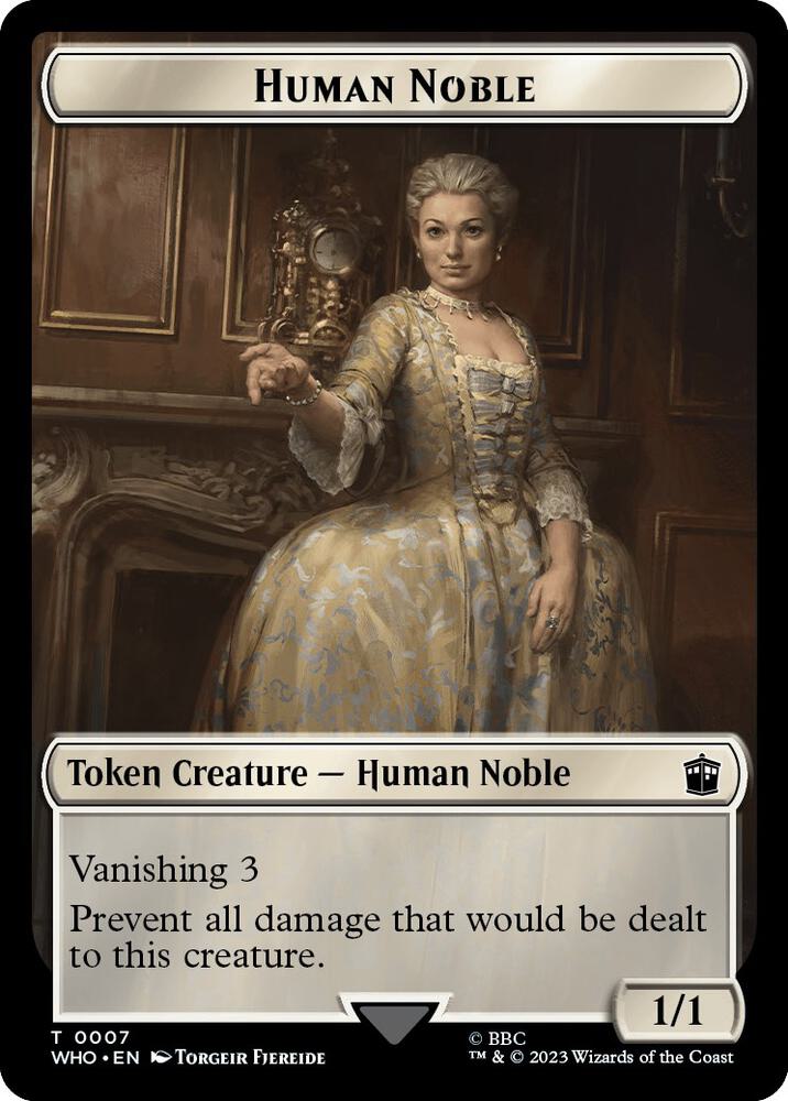 Human Noble Alien Salamander Double Sided Token 7 // 16 (Universes Beyond: Doctor Who)  - Foil | Good Games Modbury