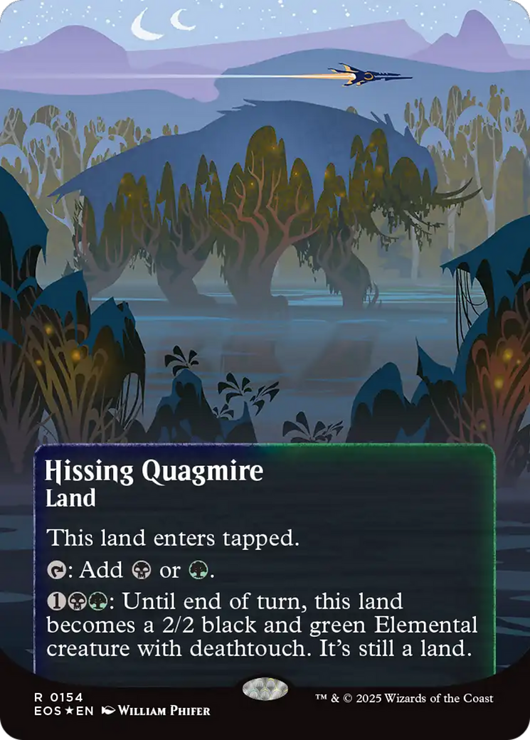 Hissing Quagmire (0154) (Borderless) (Galaxy Foil) [Edge of Eternities: Stellar Sights] | Good Games Modbury