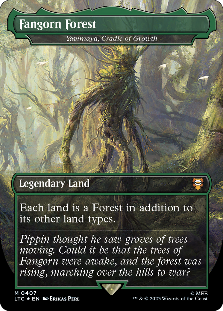 Fangorn Forest - Yavimaya, Cradle of Growth (Borderless) (Surge Foil Realms and Relics) [The Lord of the Rings: Tales of Middle-Earth Commander] | Good Games Modbury