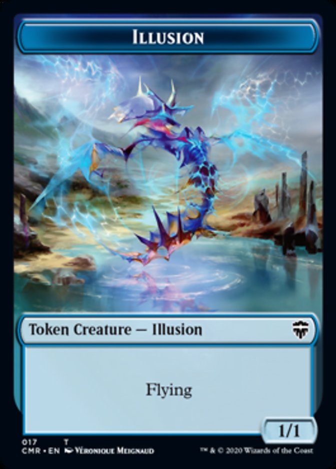Illusion // Saproling Double-Sided Token [Commander Legends Tokens] | Good Games Modbury