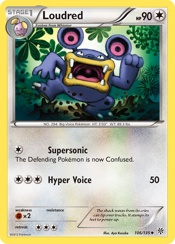 Loudred (106/135) [Black & White: Plasma Storm] | Good Games Modbury