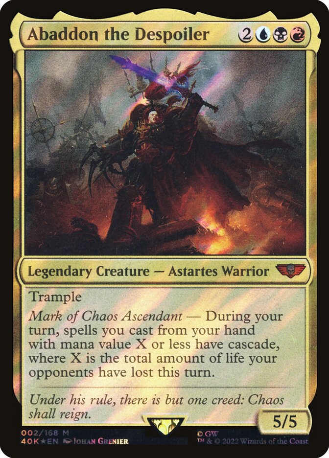 Abaddon the Despoiler 2/617 (Universes Beyond: Warhammer 40,000)  - Surge Foil | Good Games Modbury