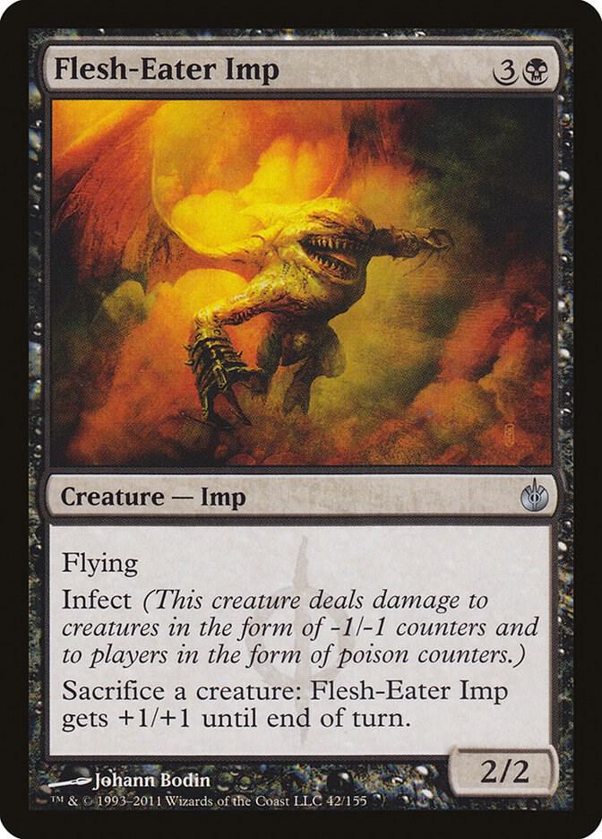Flesh-Eater Imp 42/155 (Mirrodin Besieged)  - Foil | Good Games Modbury