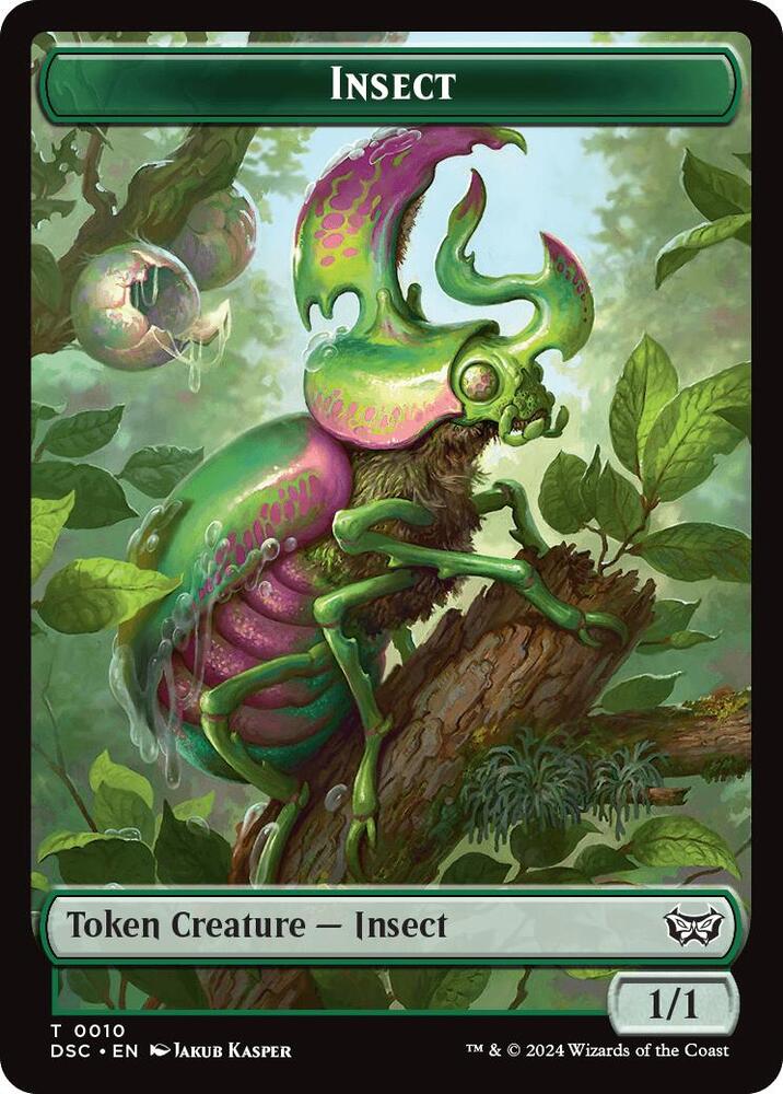 Insect 0010 Manifest Double Sided Token 10 // 18 (Commander: Duskmourn: House of Horror)  | Good Games Modbury
