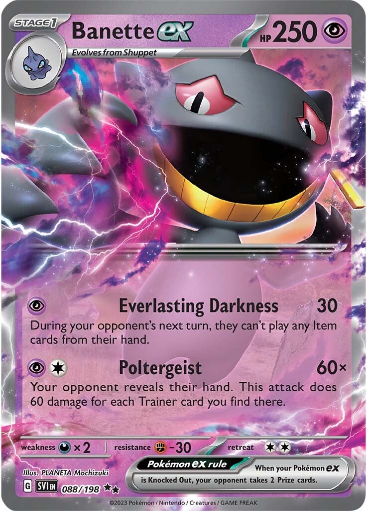 Banette ex (088/198) [Scarlet & Violet: Base Set] | Good Games Modbury