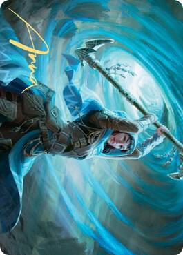 Sea Gate Stormcaller Art Card Gold Stamped Signature 50 (Art Series: Zendikar Rising)  | Good Games Modbury