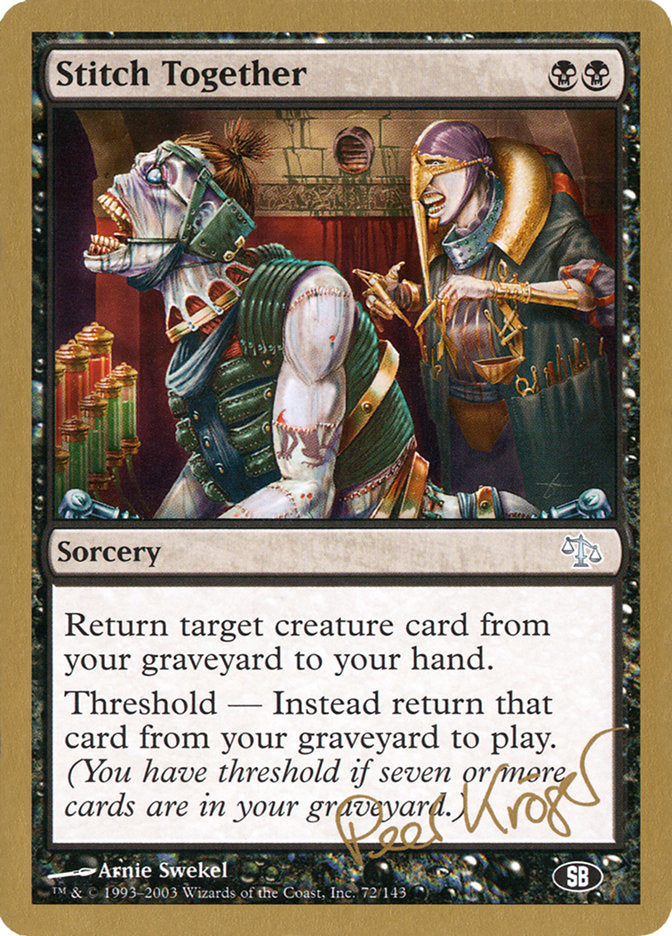 Stitch Together (Peer Kroger) (SB) [World Championship Decks 2003] | Good Games Modbury
