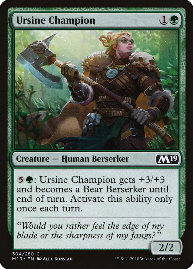 Ursine Champion [Core Set 2019] | Good Games Modbury