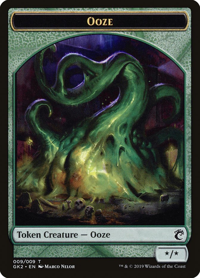 Ooze // Frog Lizard Double-Sided Token [Ravnica Allegiance Guild Kit Tokens] | Good Games Modbury