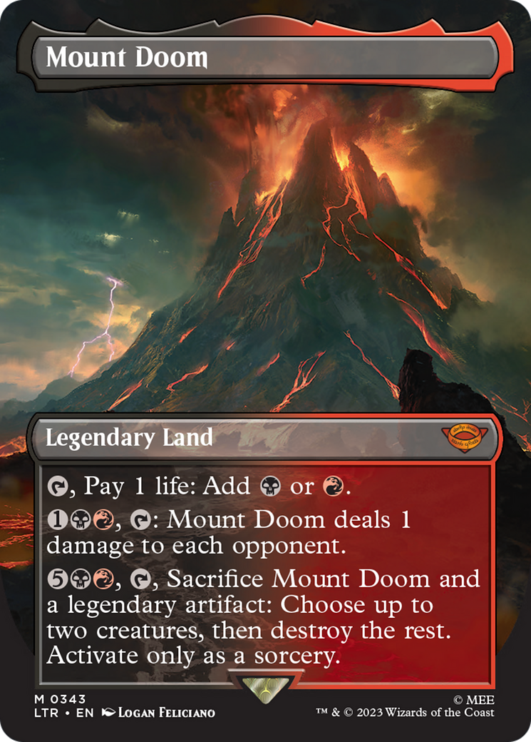 Mount Doom (Borderless Alternate Art) [The Lord of the Rings: Tales of Middle-Earth] | Good Games Modbury